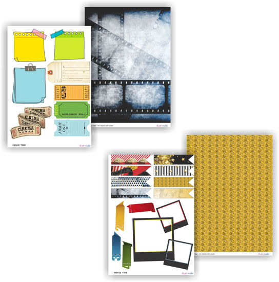 De Art Studio - Movietime A4 Fuzzy Cut Paper Pack