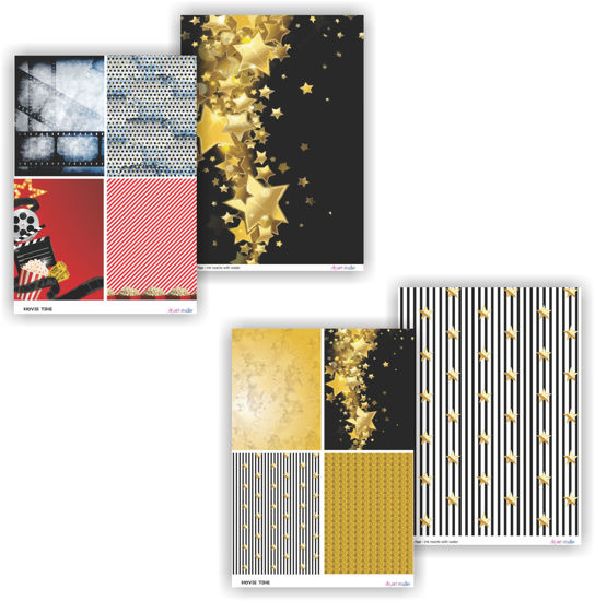 De Art Studio - Movietime A4 Fuzzy Cut Paper Pack