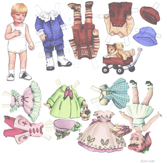 Picture of Paper Dolls Cutout Sheet