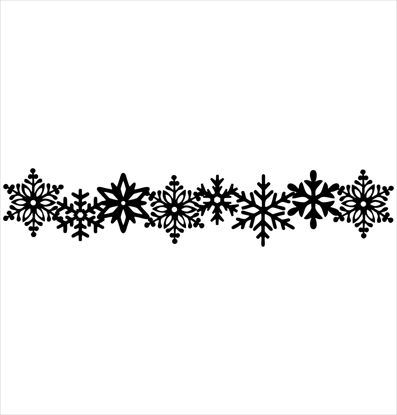 Picture of Snowflake Border Winter Chipboard 295X60