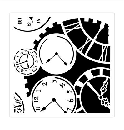 Picture of Clocks 12X12 - Stencil