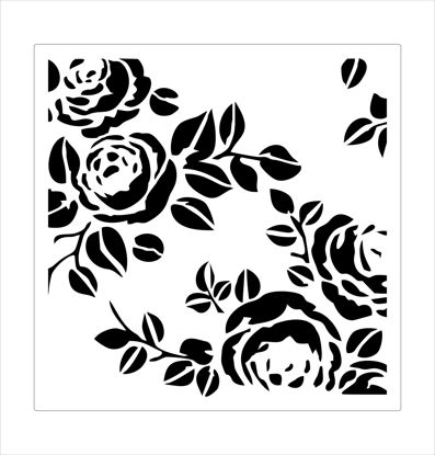 Picture of Roses 12x12 - Stencil