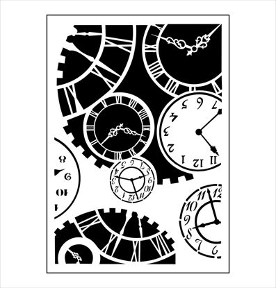 Picture of Clocks A4 - Stencil