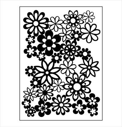 Picture of Flowers A4 - Stencil