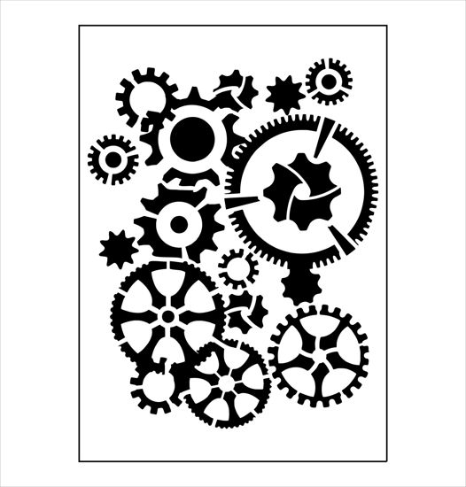 Picture of Gears A4 - Stencil