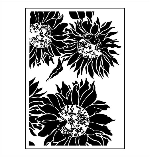 Picture of Sunflowers A4 - Stencil