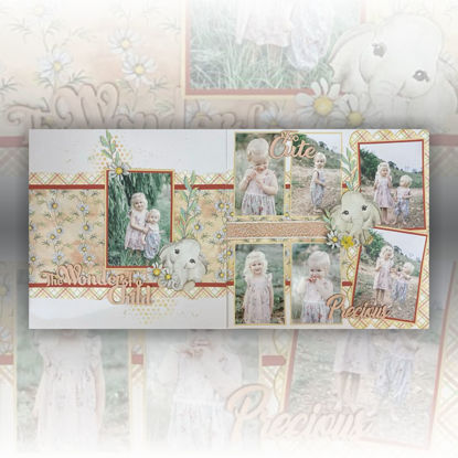 Picture of The Wonder Of A Child Double Page Scrapbooking Kit - Elanie