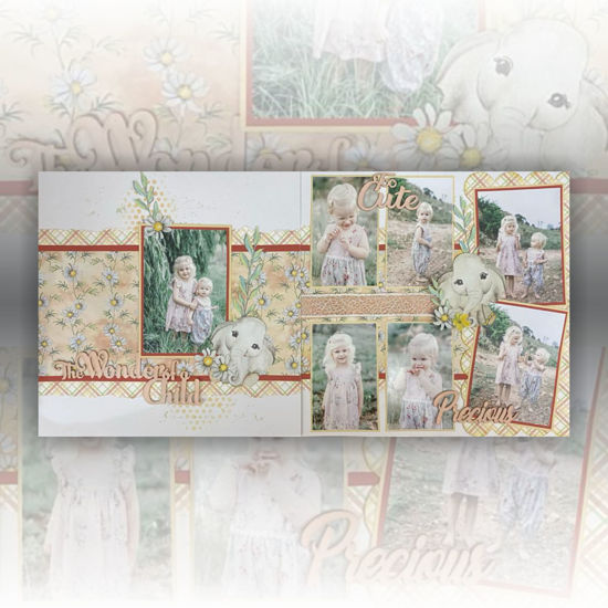 Picture of The Wonder Of A Child Double Page Scrapbooking Kit - Elanie