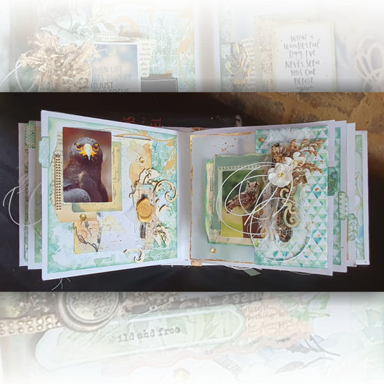 Picture of Birds & Swirls Mini Album Scrapbooking Kit - Teresa Ueckermann