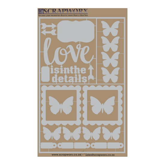 Picture of SWGB032 - Greyboard CutOuts - Fabulous Florals - Love is