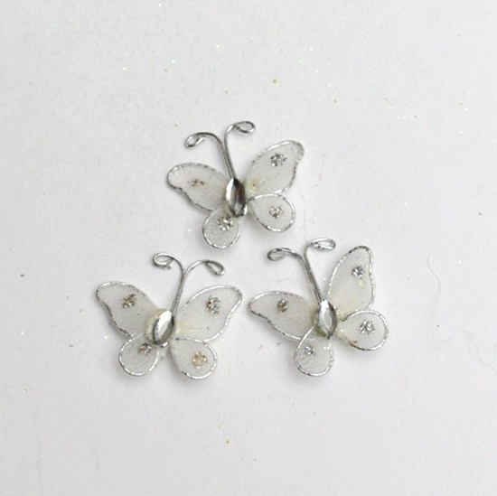 Picture of Wire Net Butterfly - White - Small - 203506-01