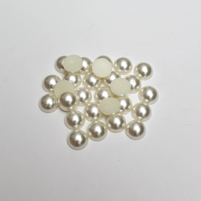 Picture of 202891-2 - Pearly Flat Beads - Ivory 10mm