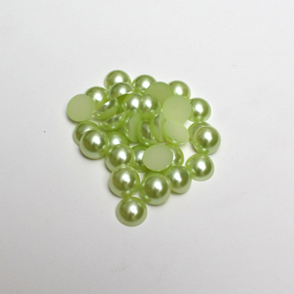 Picture of 203030-023 - Pearly Flat Beads - Lime 12mm