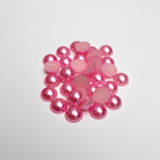 Picture of 203030-005 - Pearly Flat Beads - Pink 12mm