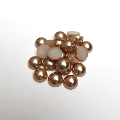 Picture of 203030-012 - Pearly Flat Beads - Brown 12mm