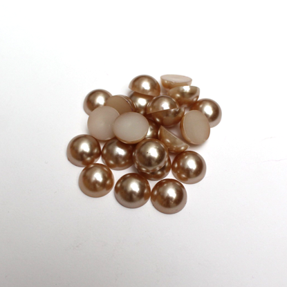 Picture of 202035 - Pearly Flat Beads - Brown 14mm