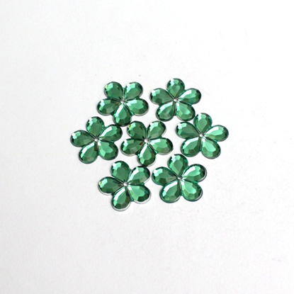 Picture of 204526-06 - Rhinestone Flower -  Green