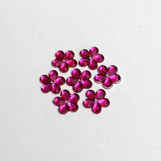 Picture of 204808-02- Rhinestone Flower -  Dark Pink