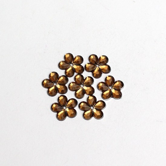 Picture of 204808-03- Rhinestone Flower -  Brown