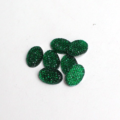 Picture of 204318-031- Rhinestone Oval - Emerald