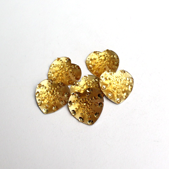 Picture of 204811-02 - Rhinestone Diamond Hearts - Gold