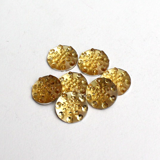 Picture of 204810-02 - Rhinestone Diamond Round - Large - Gold