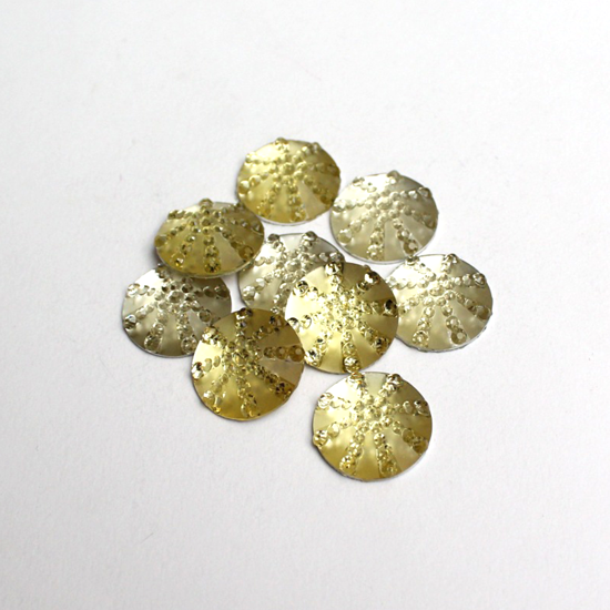 Picture of 204809-02 - Rhinestone Diamond Round - Gold - Small