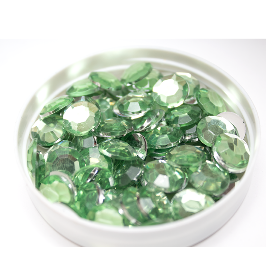 Picture of 202733-01 - Rhinestone Round 12mm Green