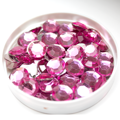 Picture of 202733-02 - Rhinestone Round 12mm Pink