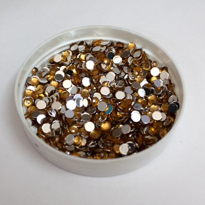 Picture of 202762-02 - Rhinestone Round 9mm Gold