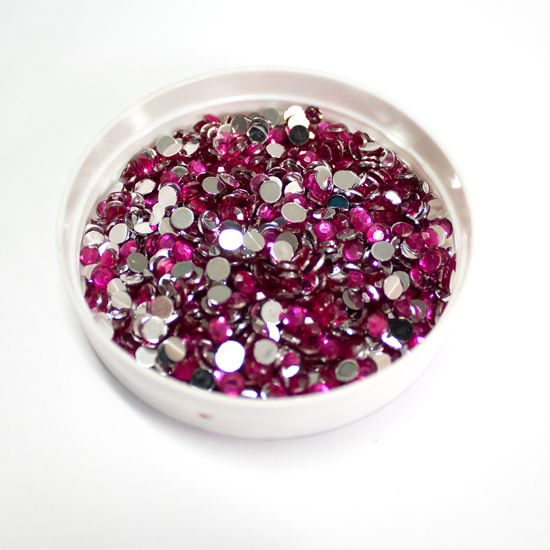 Picture of 202737-15 - Rhinestone Round 4mm Magenta