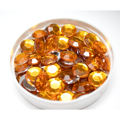 Picture of 203238-01 - Rhinestone Round 7mm Burned Orange