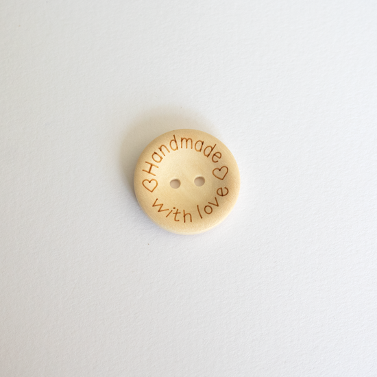 Picture of Wood Buttons - Handmade with Love 15mm