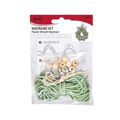 Picture of Macrame Kit - Flower Wreath Keychain