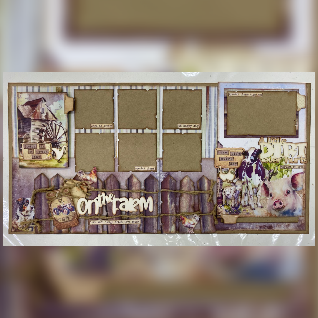 De Art Studio - Old mcDonald had a Farm Double Page Scrapbooking Kit ...