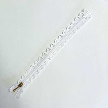 Picture of White - Lace Cutout Zipper