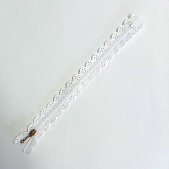 Picture of White - Lace Cutout Zipper