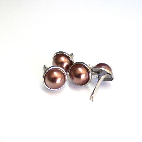 Picture of 12mm Brown - Pearl Brads