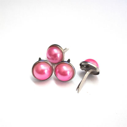 Picture of 12mm Pink - Pearl Brads