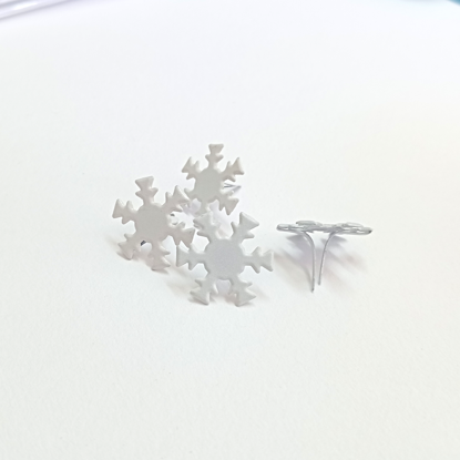 Picture of 12mm White - Snowflake Brads