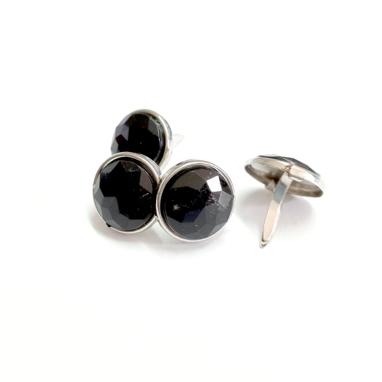 Picture of 12mm Black - Diamond Pearl Brads