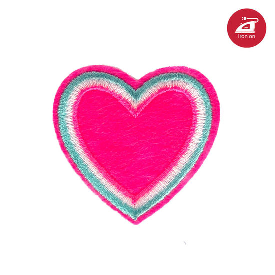 Picture of 30460 - Pink Heart Iron-on Patch