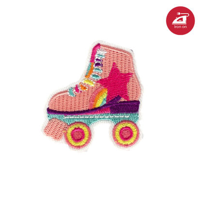 Picture of 30447 - Pink Skates Iron-on Patch