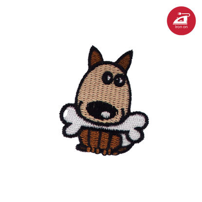 Picture of 30458 - Puppy with Bone Iron-on Patch