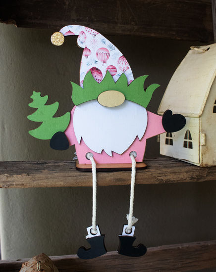 Picture of Xmas Tree Gnome - Pink