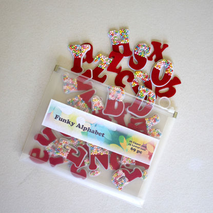 Picture of Funky Alphabet 69pcs - Red