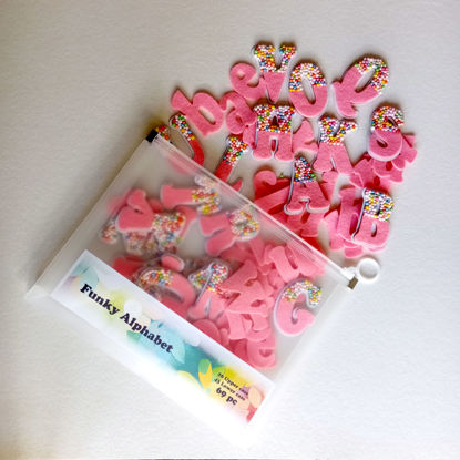 Picture of Funky Alphabet 69pcs - Light Pink