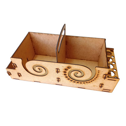 Picture of Wooden Knitting / Crochet Double Yarn Helper with Storage