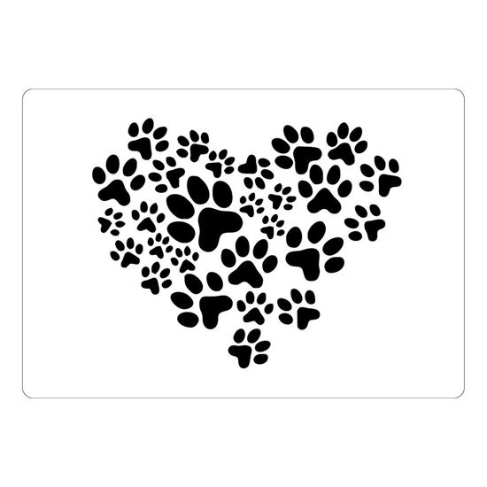Picture of Friends fur-ever - Paw Heart A6 - Stencil