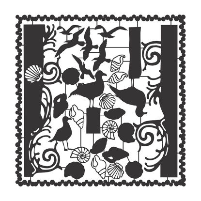 Picture of Sea Gulls Chipboard 10"X10"